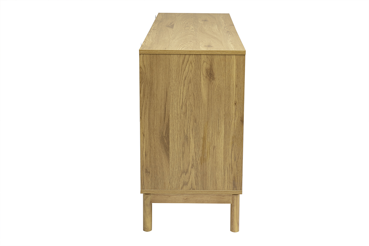 Commode finition bois ch�ne 6 tiroirs L140 cm YSEULT