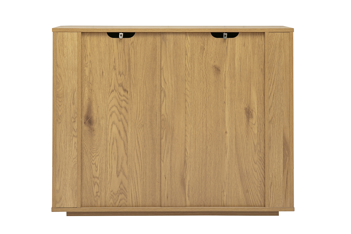 Commode finition bois clair ch�ne 3 tiroirs L100 cm NEGAN