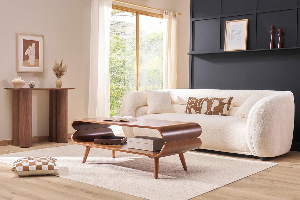 Console design en bois fonc L100 cm FOLEEN