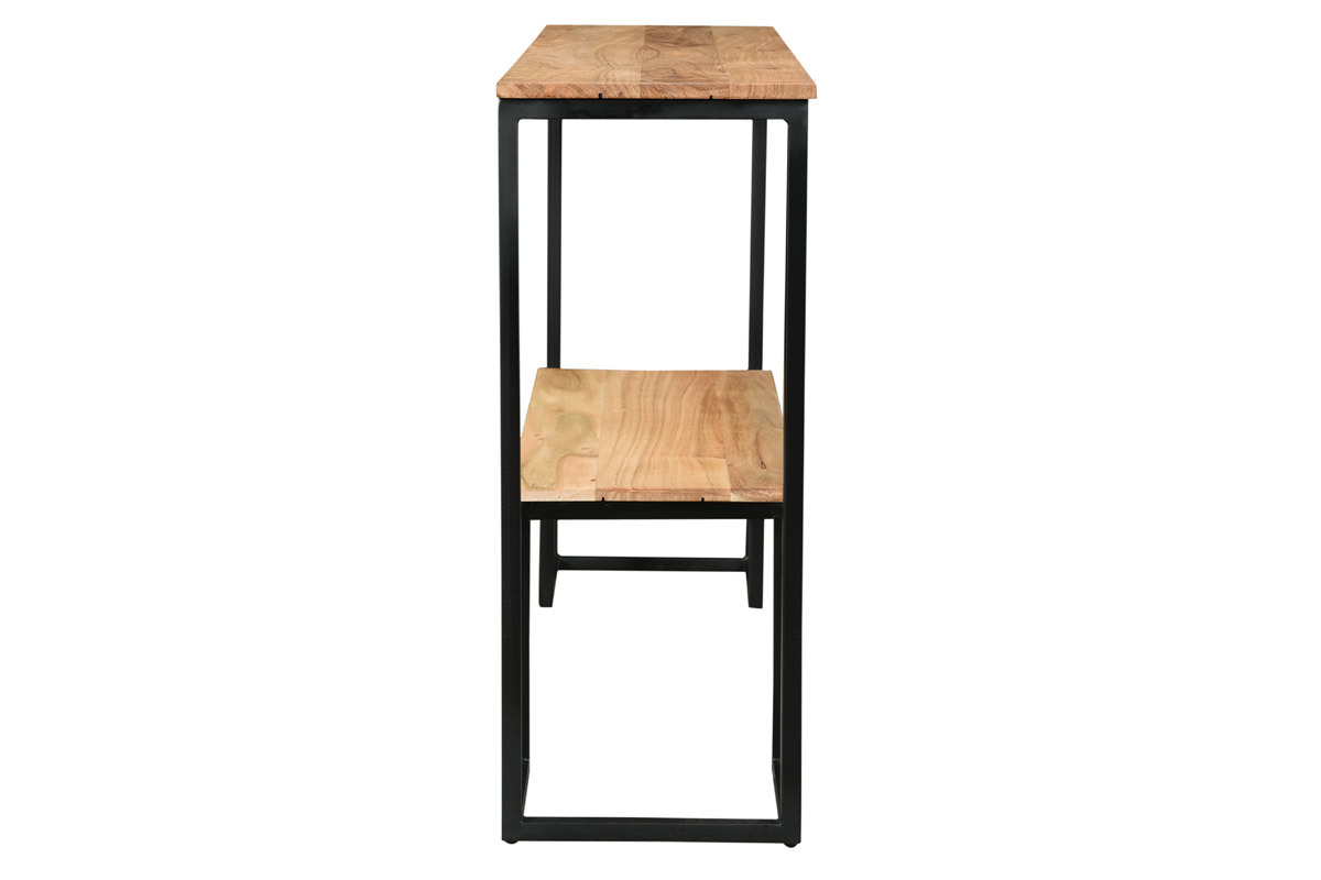 Console en acacia massif et m�tal L115 cm GRENELLE