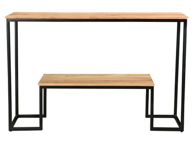 Console en acacia massif et m&eacute;tal L115 cm GRENELLE