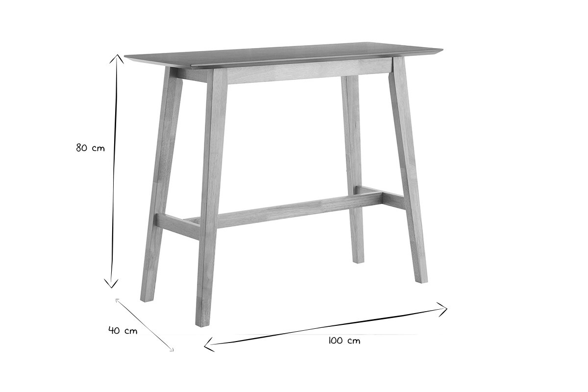 Console en bois clair chne L100 cm RUSSELL