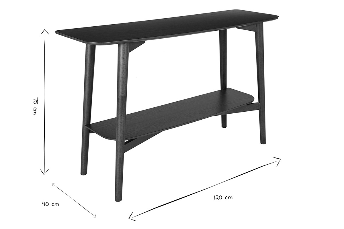 Console en bois fonc� L120 cm CENDY