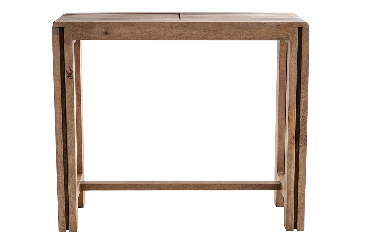 Console extensible en manguier massif SHUTTERS
