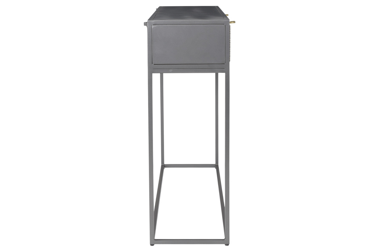 Console industrielle en mtal dor et gris MAGIC
