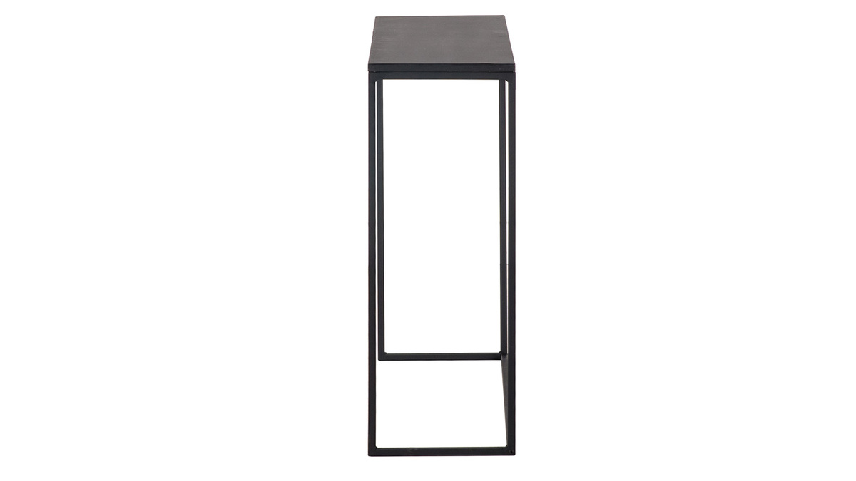 Console industrielle en mtal noir L100 cm KARL