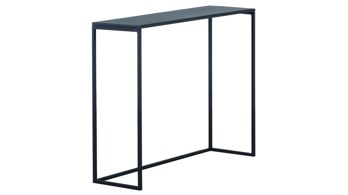 Console industrielle en mtal noir L100 cm KARL