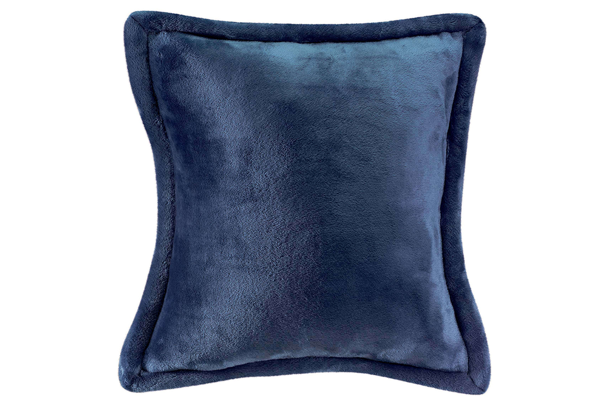 Coussin doux bleu 50 x 50 cm FERO