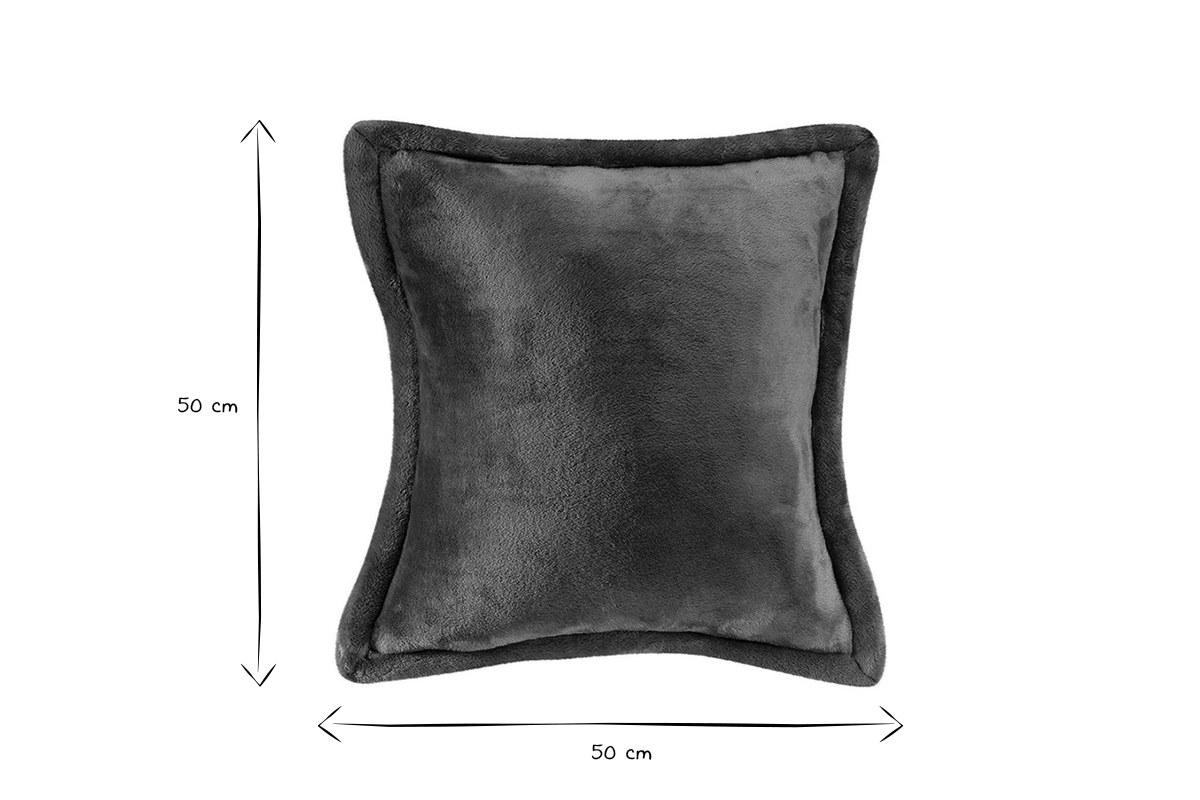 Coussin doux bleu 50 x 50 cm FERO