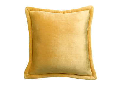 Coussin doux jaune curry 50 x 50 cm FERO