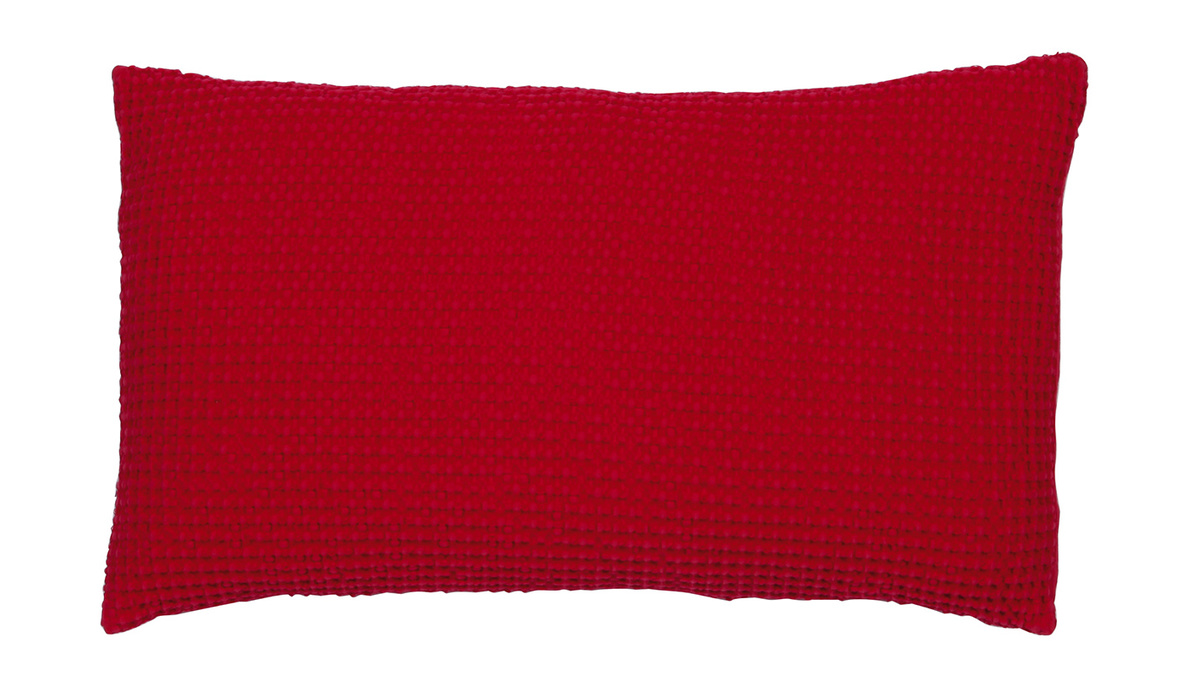Coussin en coton lav rouge 30 x 50 cm YAM
