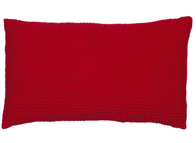 Coussin en coton lav&eacute; rouge 30 x 50 cm YAM