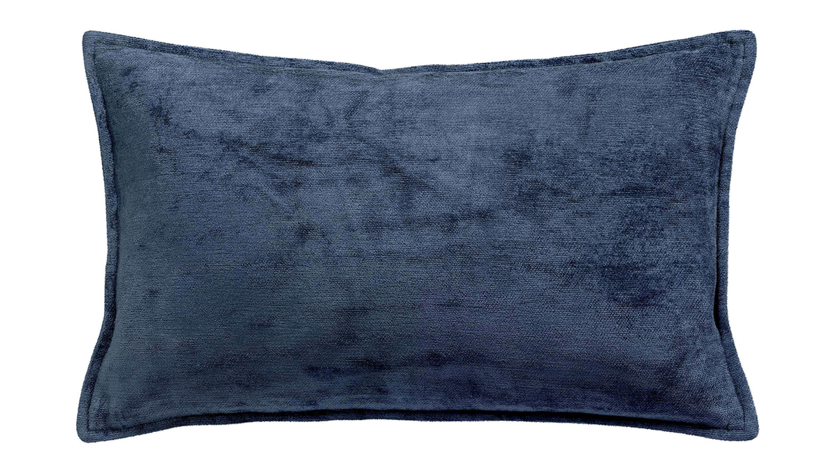 Coussin en velours bleu 30 x 50 cm ALOU
