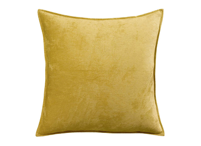 Coussin en velours jaune curry 60 x 60 cm ALOU