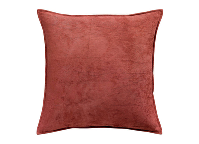 Coussin en velours rouge tomette 45 x 45 cm ALOU