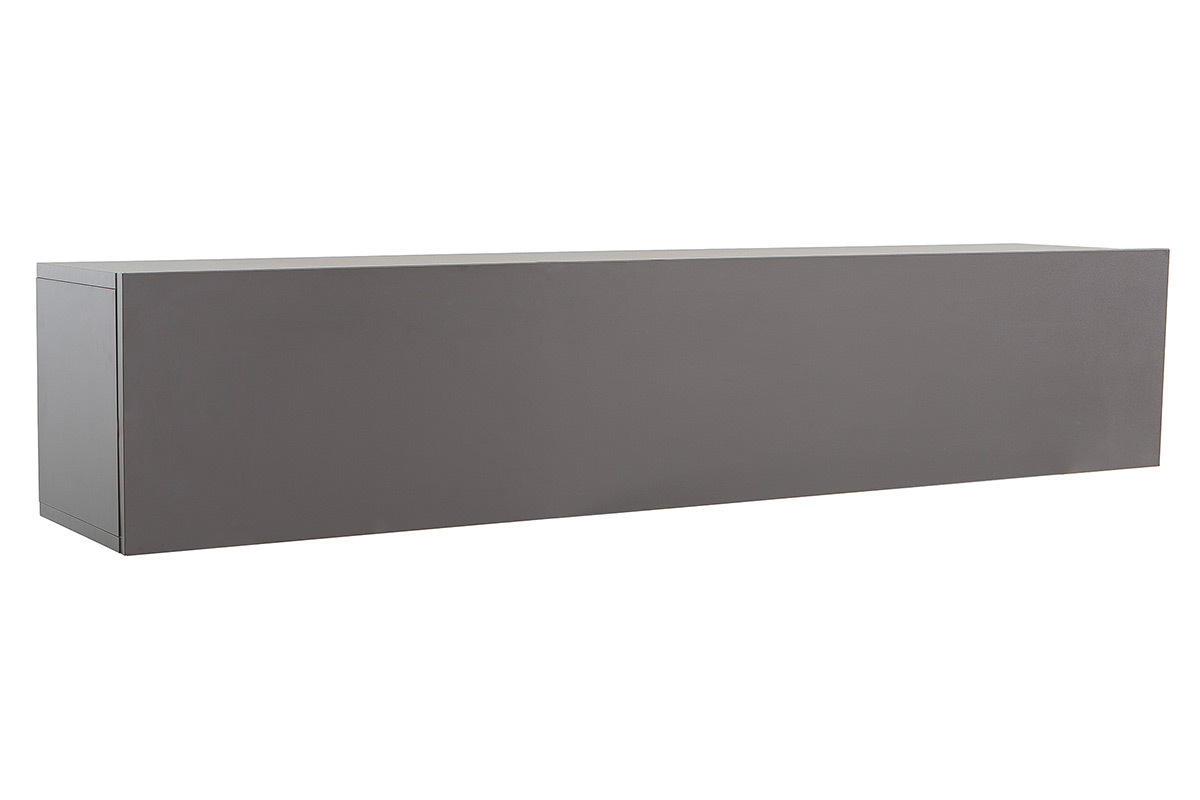 �l�ment mural TV design gris anthracite mat horizontal COLORED V2