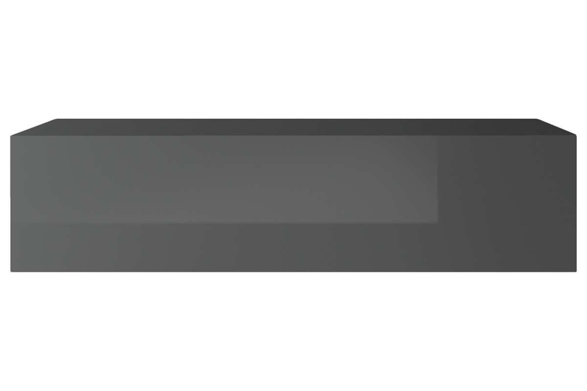 lment mural TV horizontal gris laqu brillant L138 cm ETERNEL