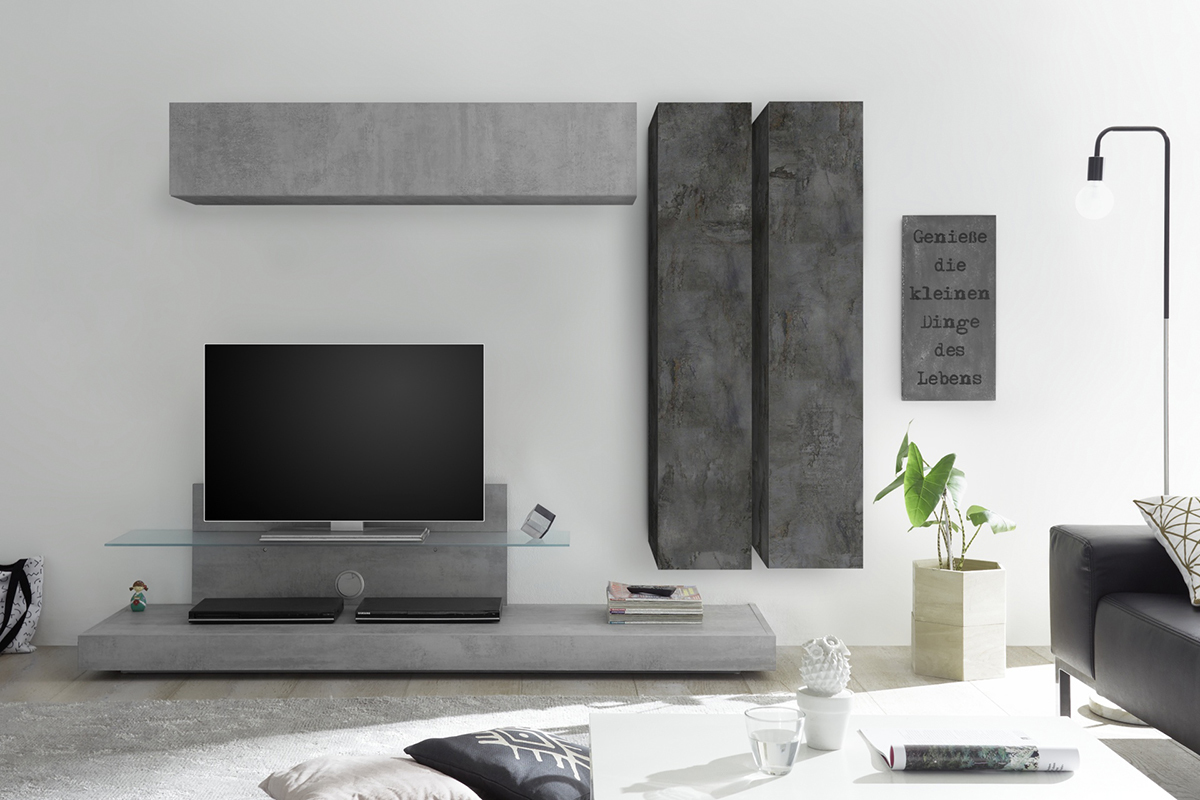 lment mural TV vertical finition mtal ETERNEL