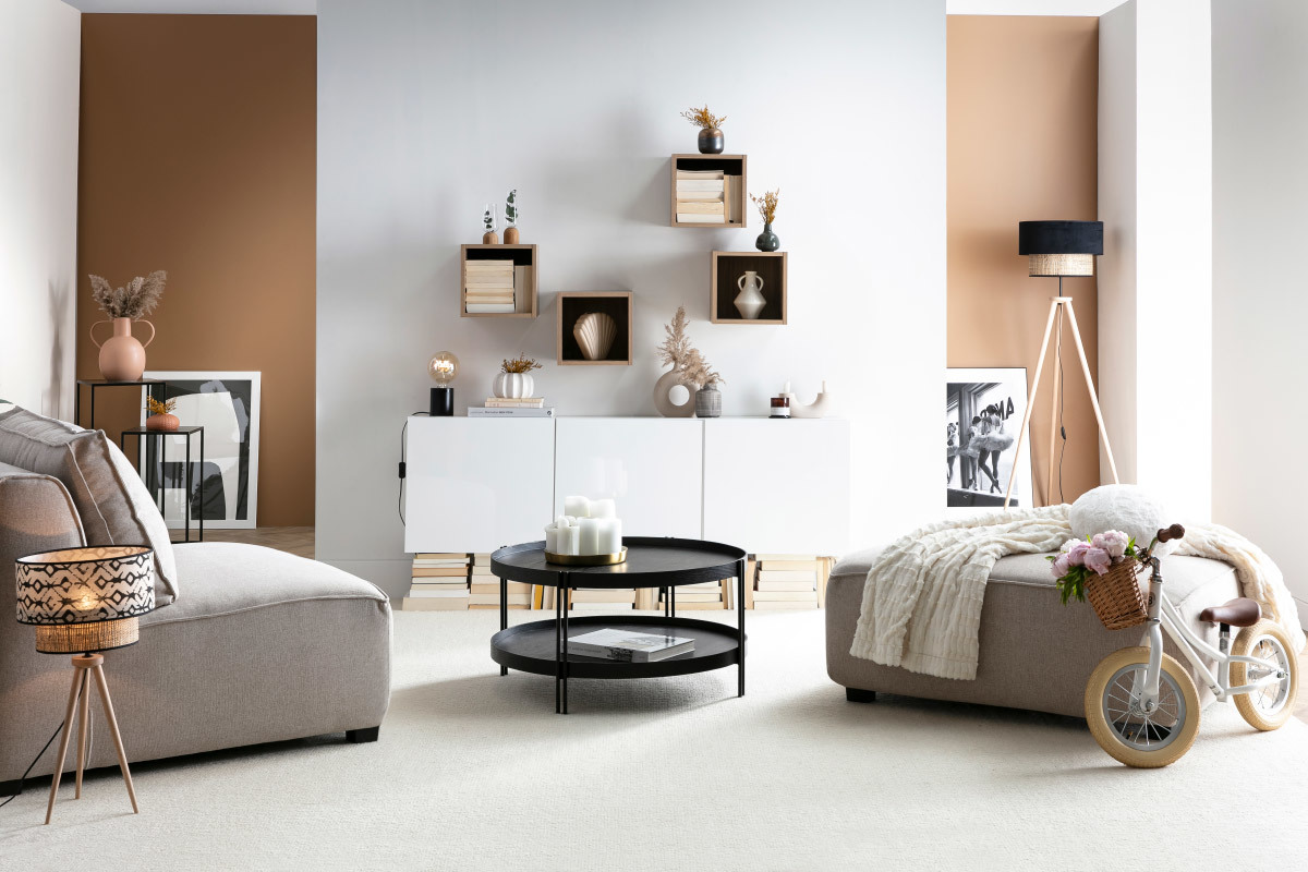 El�ments muraux carr�s finition bois clair L27 cm (lot de 2) ETERNEL