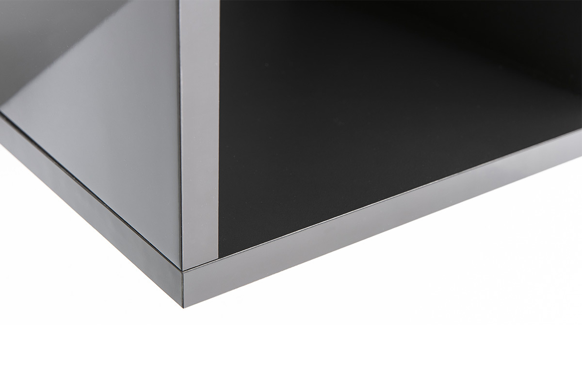 Elments muraux carrs laqus brillant gris (lot de 2) ETERNEL