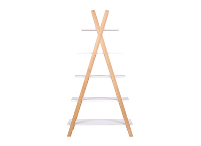 &Eacute;tag&egrave;re bois clair et blanc style scandinave APACHE