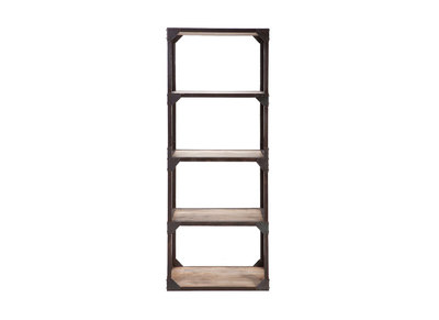 Etag&egrave;re bois massif et m&eacute;tal industrielle ATELIER