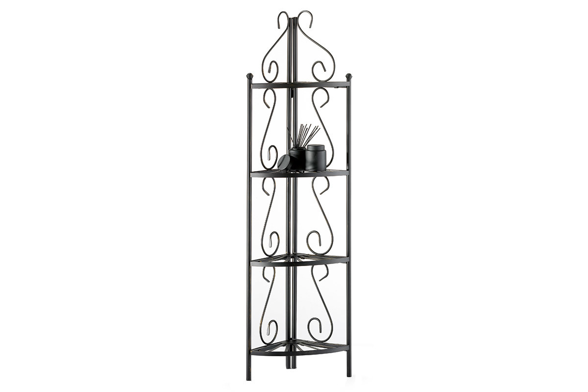 Etagre d'angle de rangement en acier Florence