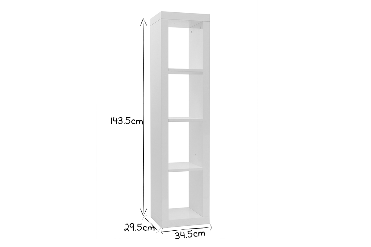 Etagre design laque blanche HAILY