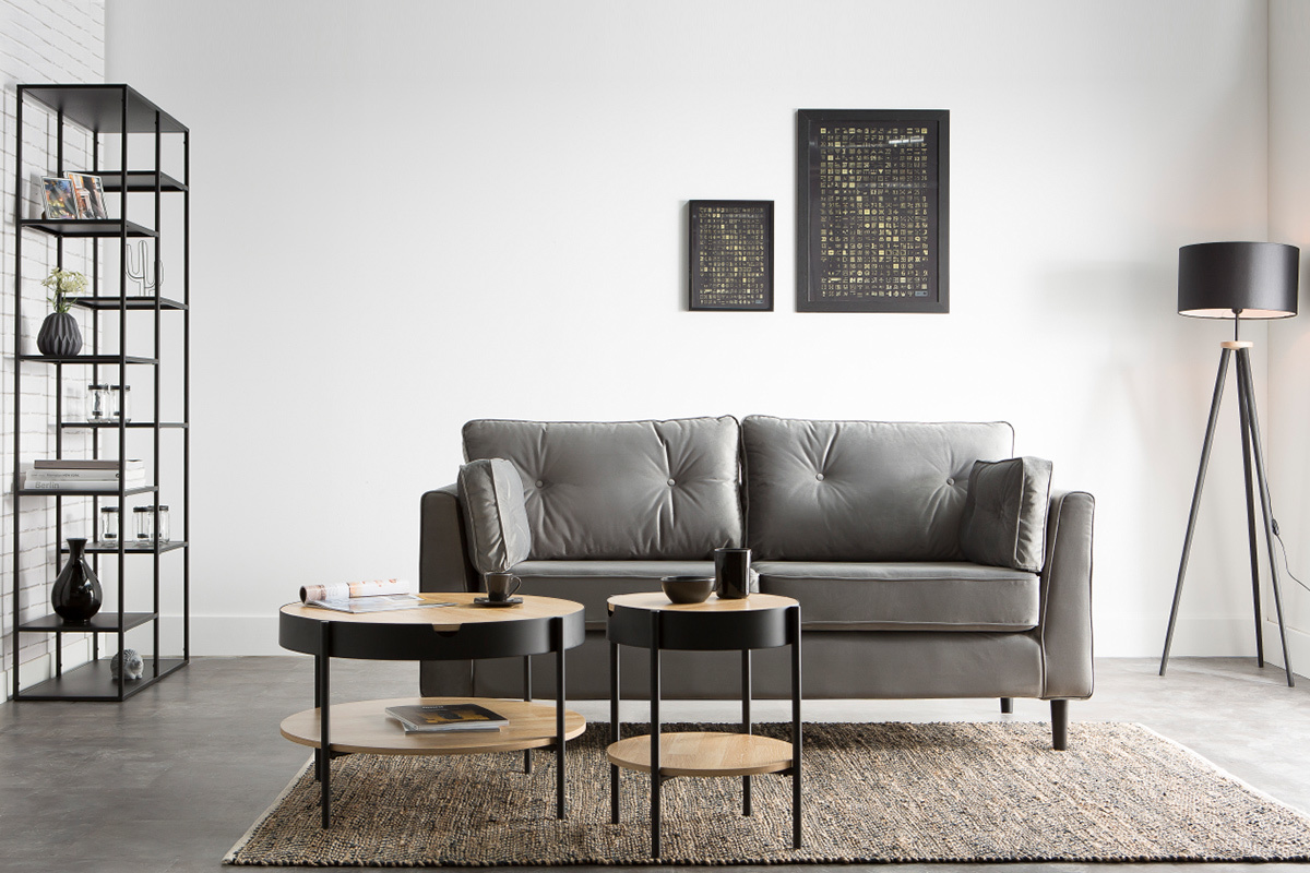 �tag�re design m�tal noir ZEPPELIN