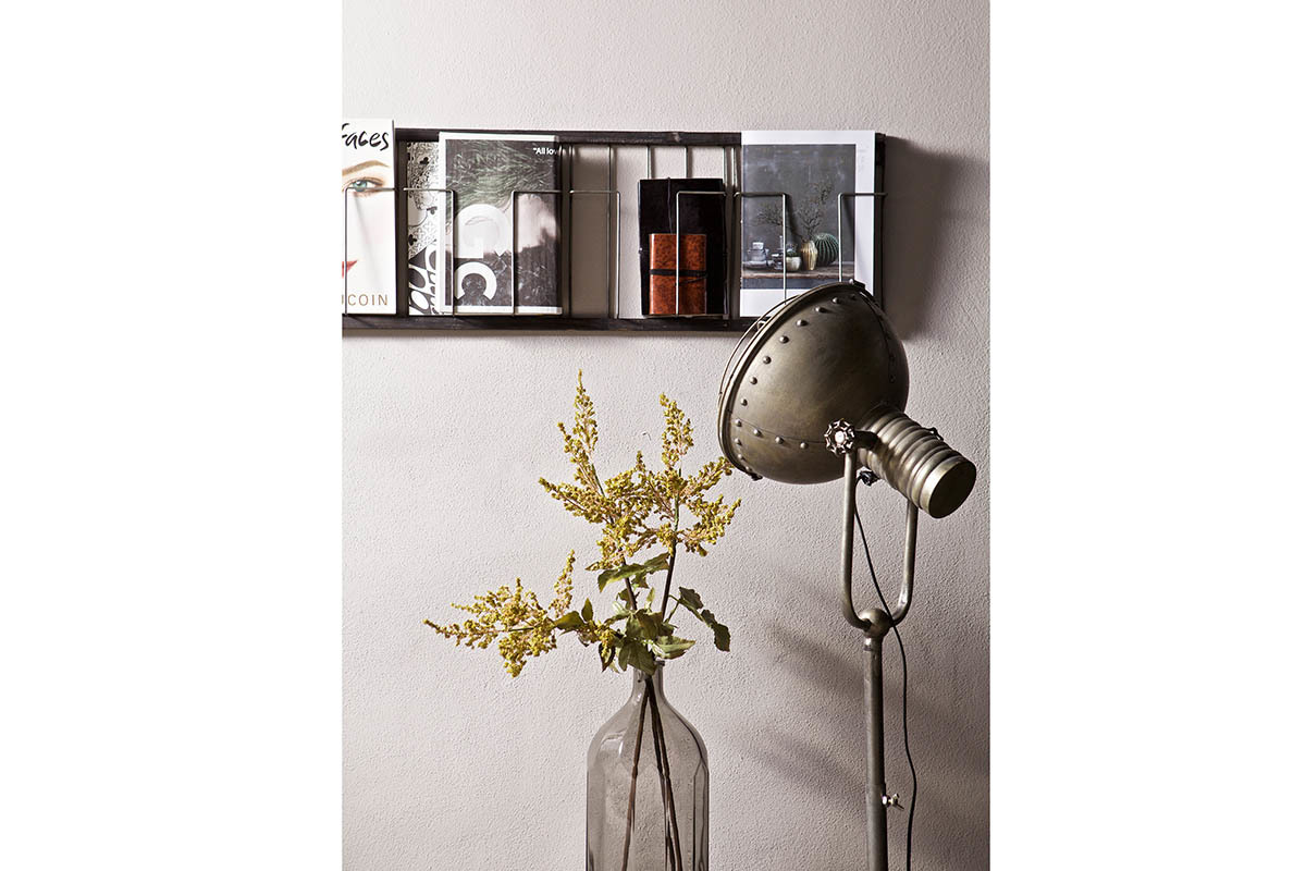 �tag�re horizontale noire 104x32cm FACTORY