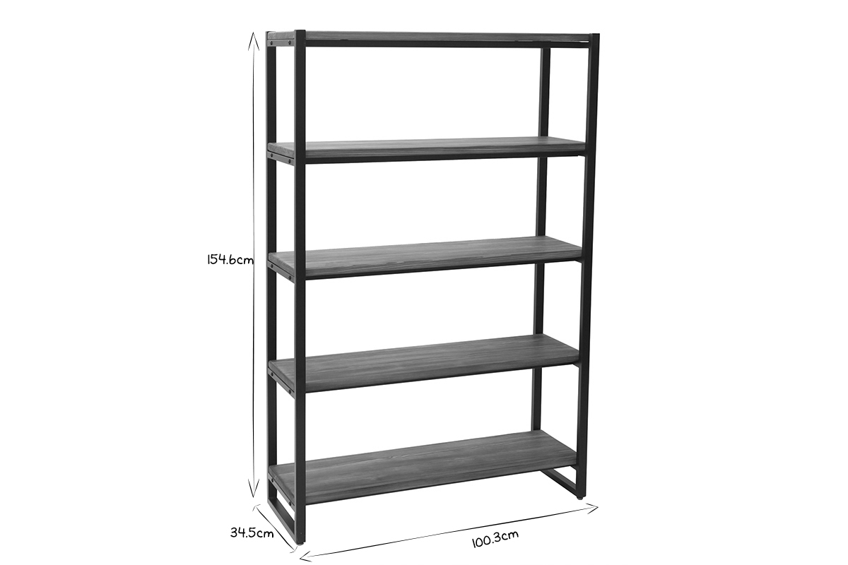 �tag�re industrielle m�tal et bois ARISTOTE