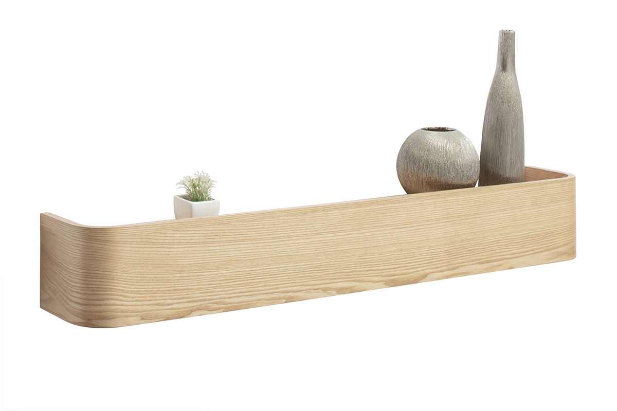 Etagre murale bois clair frne L90 cm HOPE