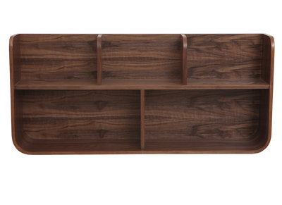 &Eacute;tag&egrave;re murale bois noyer HALLEN