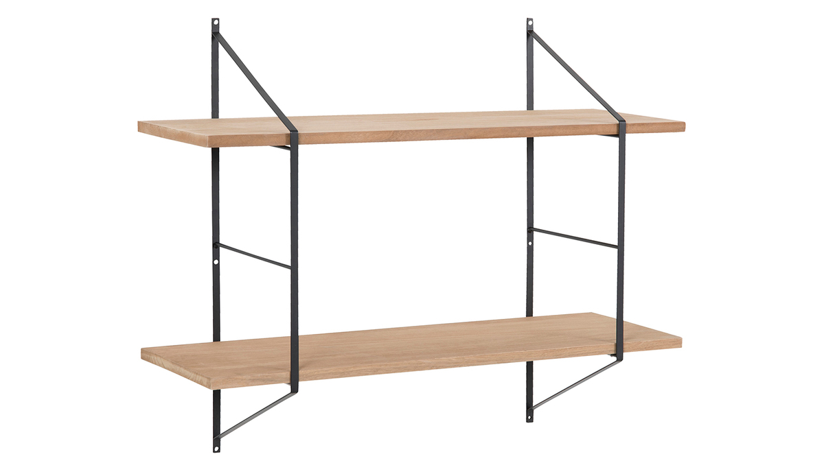 Etagre murale design bois et mtal BRIDGE