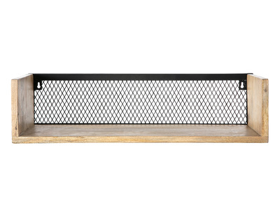 &Eacute;tag&egrave;re murale industrielle manguier et m&eacute;tal 60 cm RACK