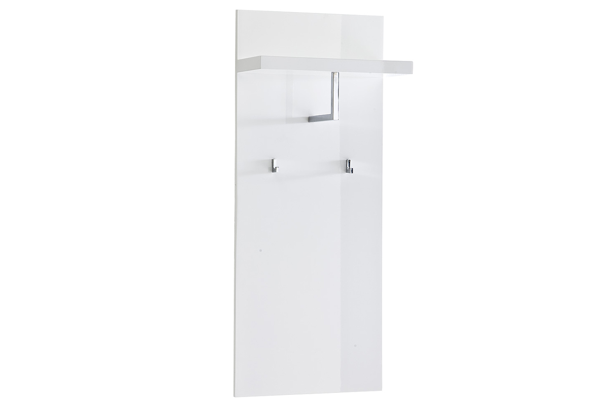 �tag�re murale porte-manteau blanc laqu� WELCOME