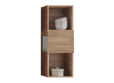 Etag&egrave;re murale verticale 3 rangements finition bois clair ETERNEL