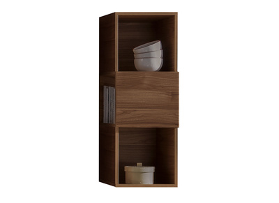 Etag&egrave;re murale verticale 3 rangements finition bois fonc&eacute; ETERNEL