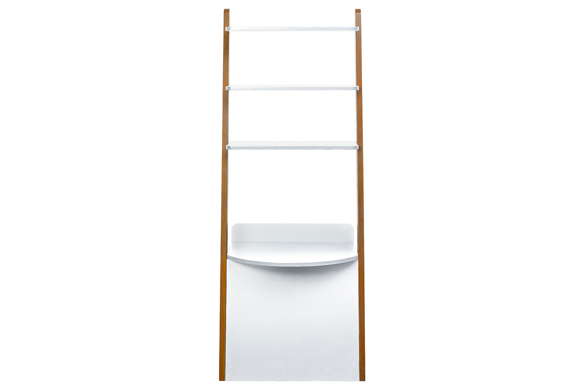 Etagre scandinave avec coffre blanc et bois KIDDY