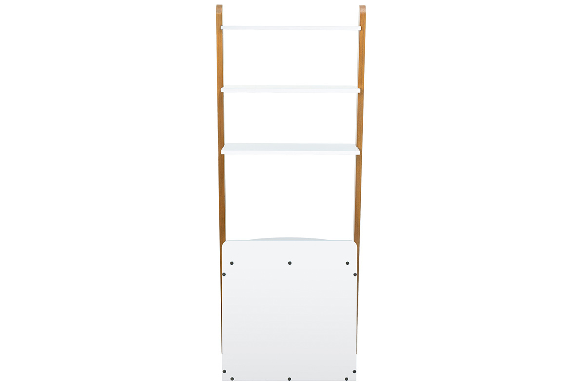 Etagre scandinave avec coffre blanc et bois KIDDY