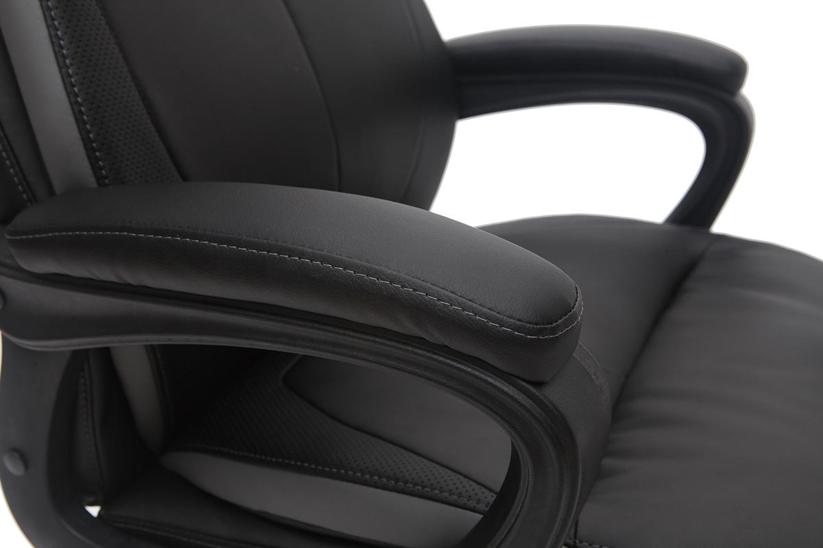 Fauteuil de bureau � roulettes design noir WALL STREET