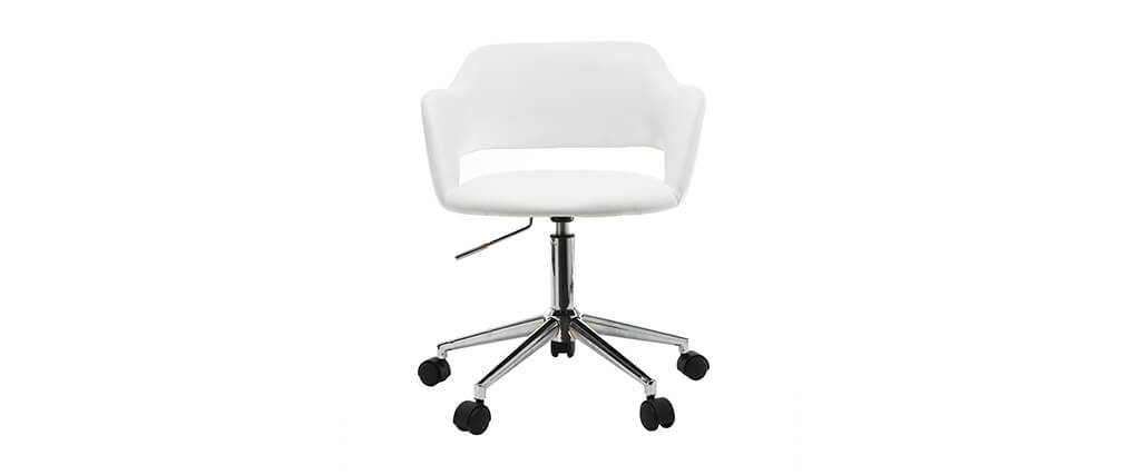 Fauteuil de bureau design blanc JESSY