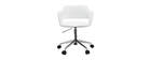 Fauteuil de bureau design blanc JESSY