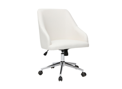 Fauteuil de bureau design blanc SCARLETT