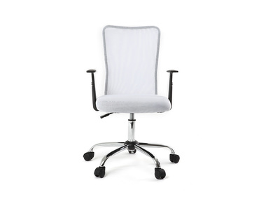 Fauteuil de bureau design en mesh blanc PLUZ