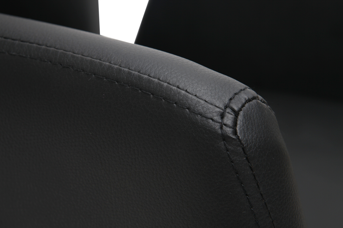 Fauteuil de bureau design en PU noir ARIEL