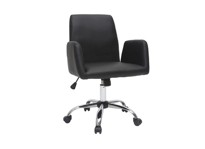 Fauteuil de bureau design en PU noir ARIEL