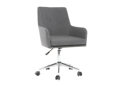 Fauteuil de bureau design en tissu gris anthracite SHANA