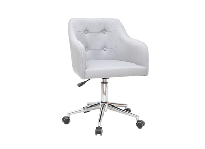 Fauteuil de bureau design en tissu gris clair BALTIK