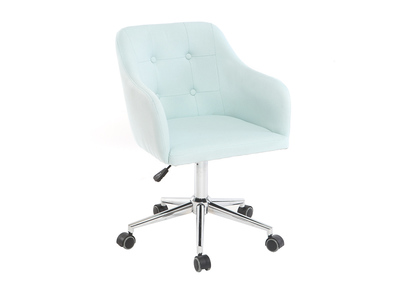 Fauteuil de bureau design en tissu menthe &agrave; l'eau BALTIK